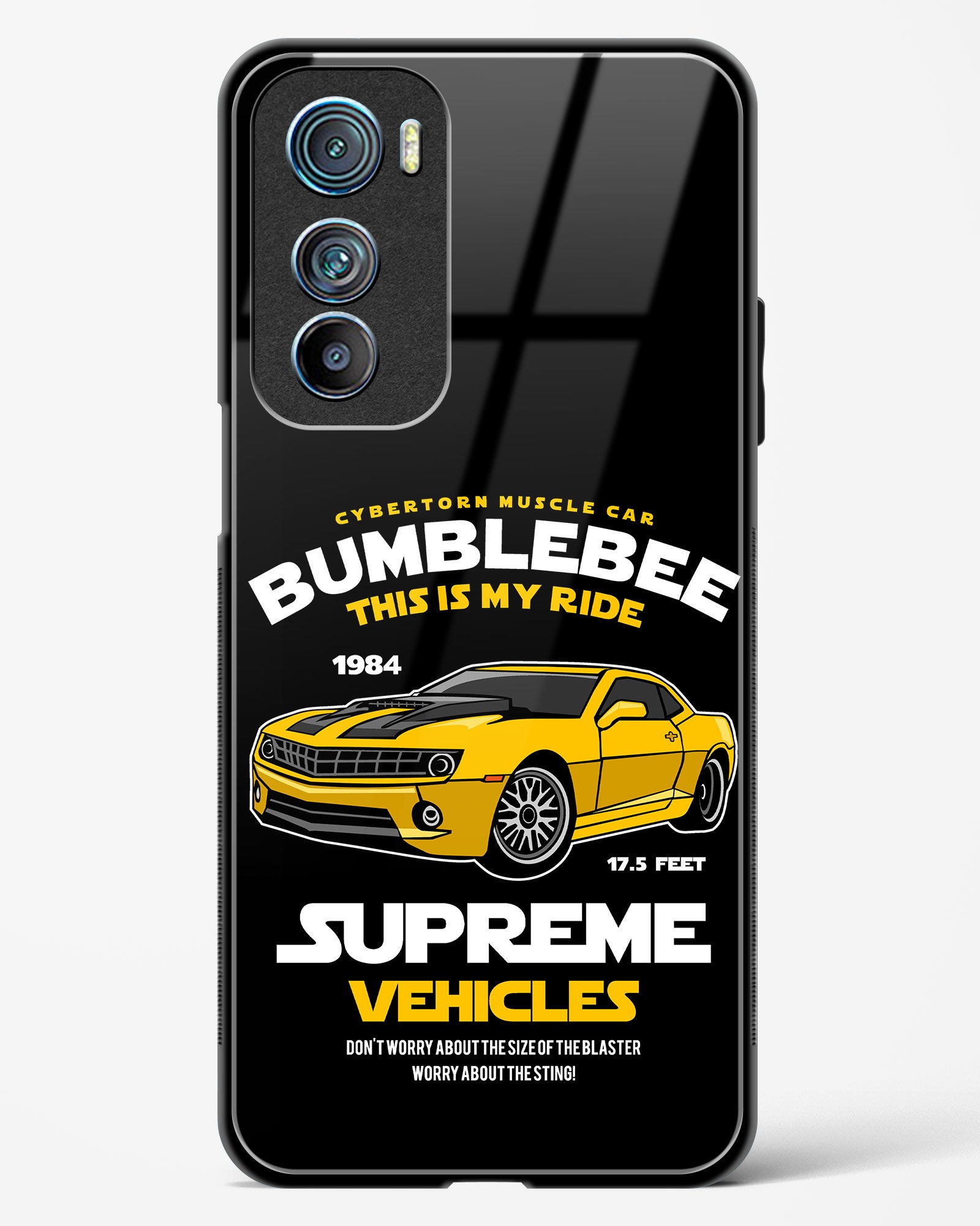 Supreme Vehicles Bumblebee Glass Phone Case-Motorola Edge 30