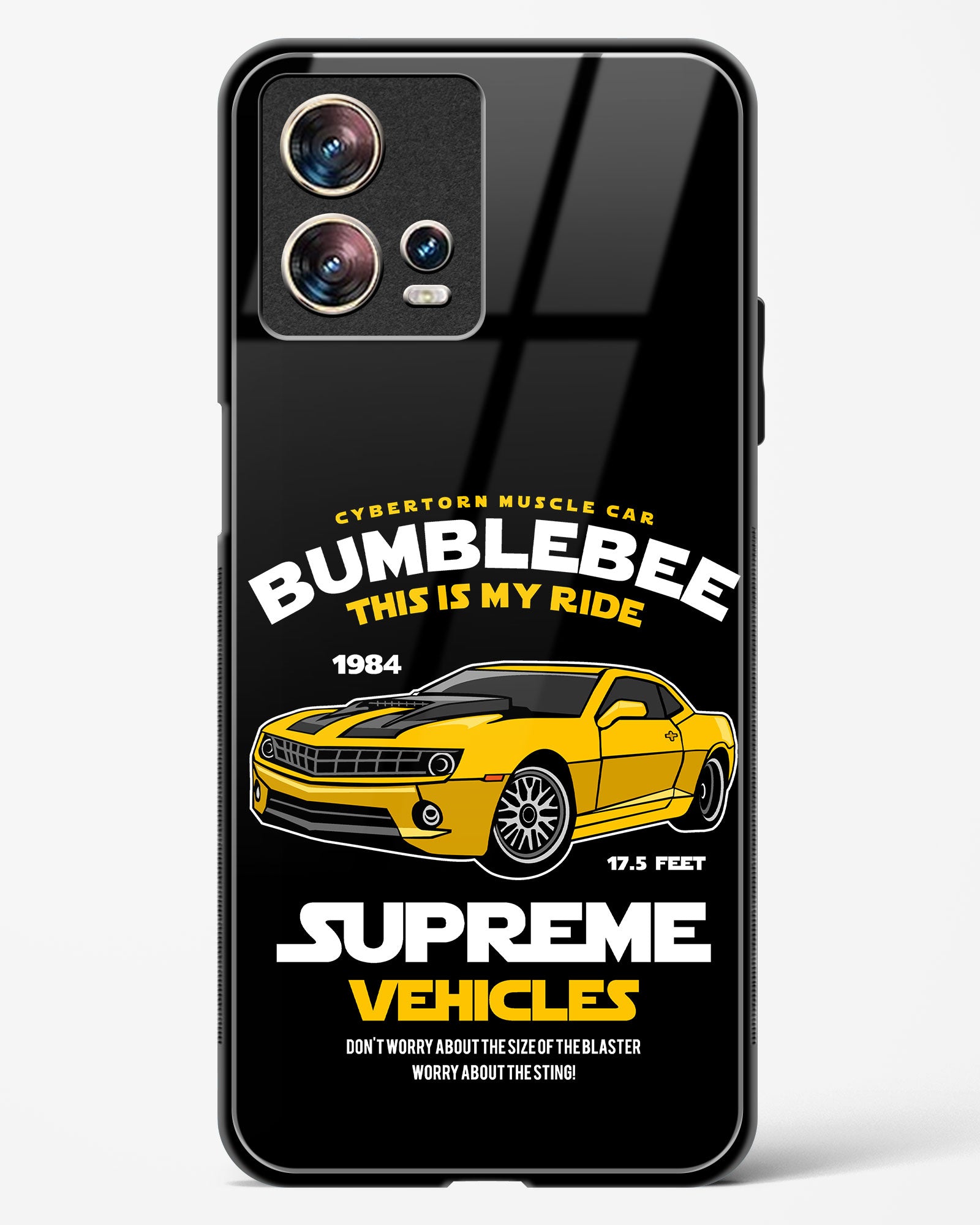 Supreme Vehicles Bumblebee Glass Phone Case-Motorola Edge 30 Fusion