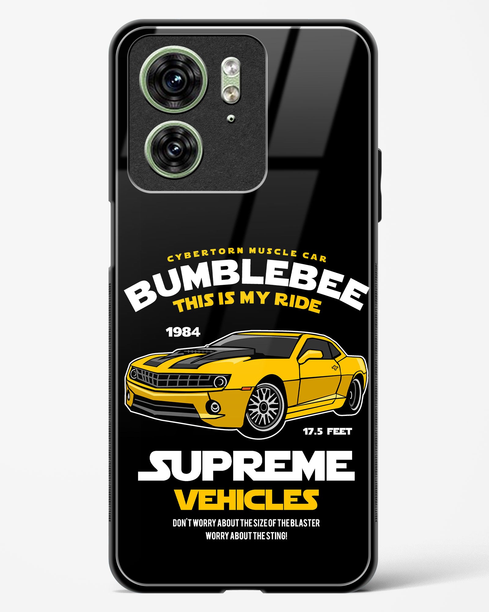 Supreme Vehicles Bumblebee Glass Phone Case-Motorola Edge 40