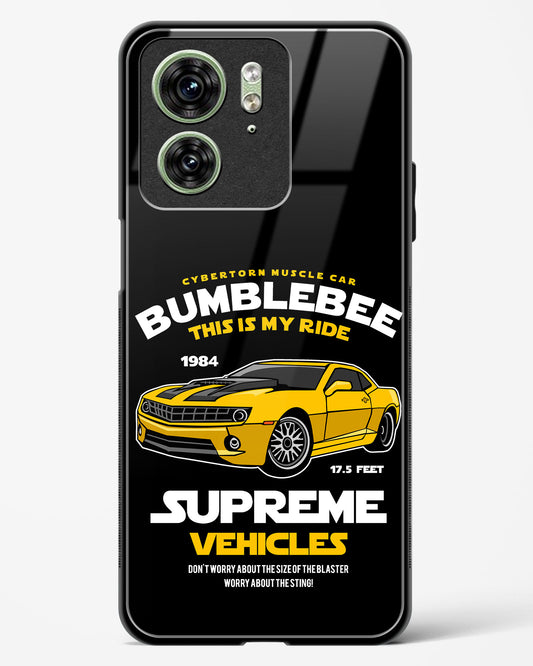 Supreme Vehicles Bumblebee Glass Phone Case-Motorola Edge 40
