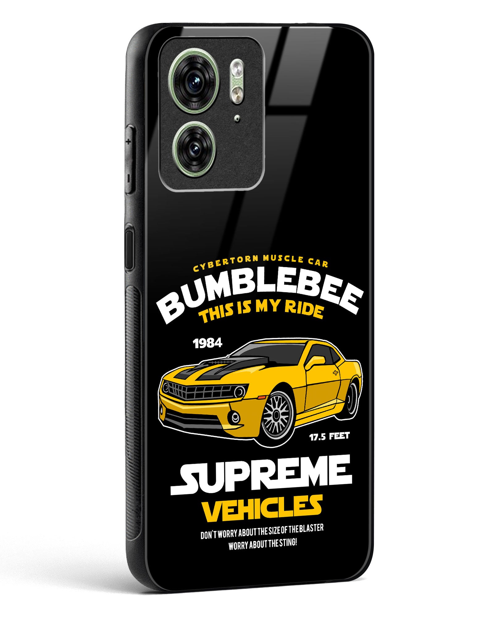 Supreme Vehicles Bumblebee Glass Phone Case-Motorola Edge 40