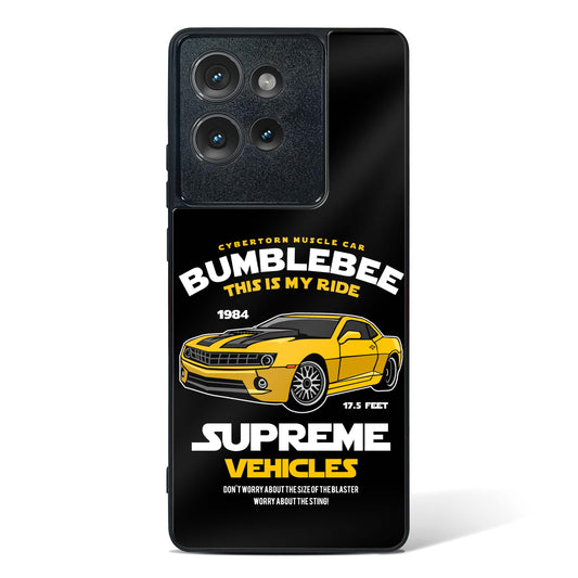 Supreme Vehicles Bumblebee Glass Phone Case-Motorola Edge 50