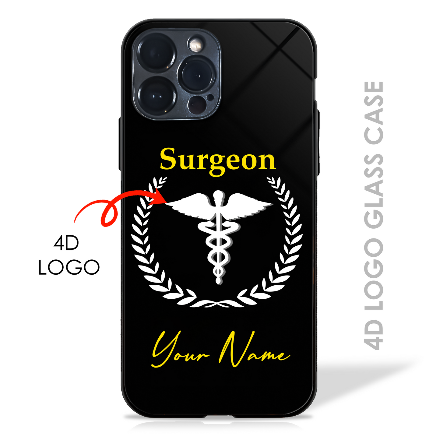 Your Name Dream Profession - 4D Logo Glass Case (20+ Professions)