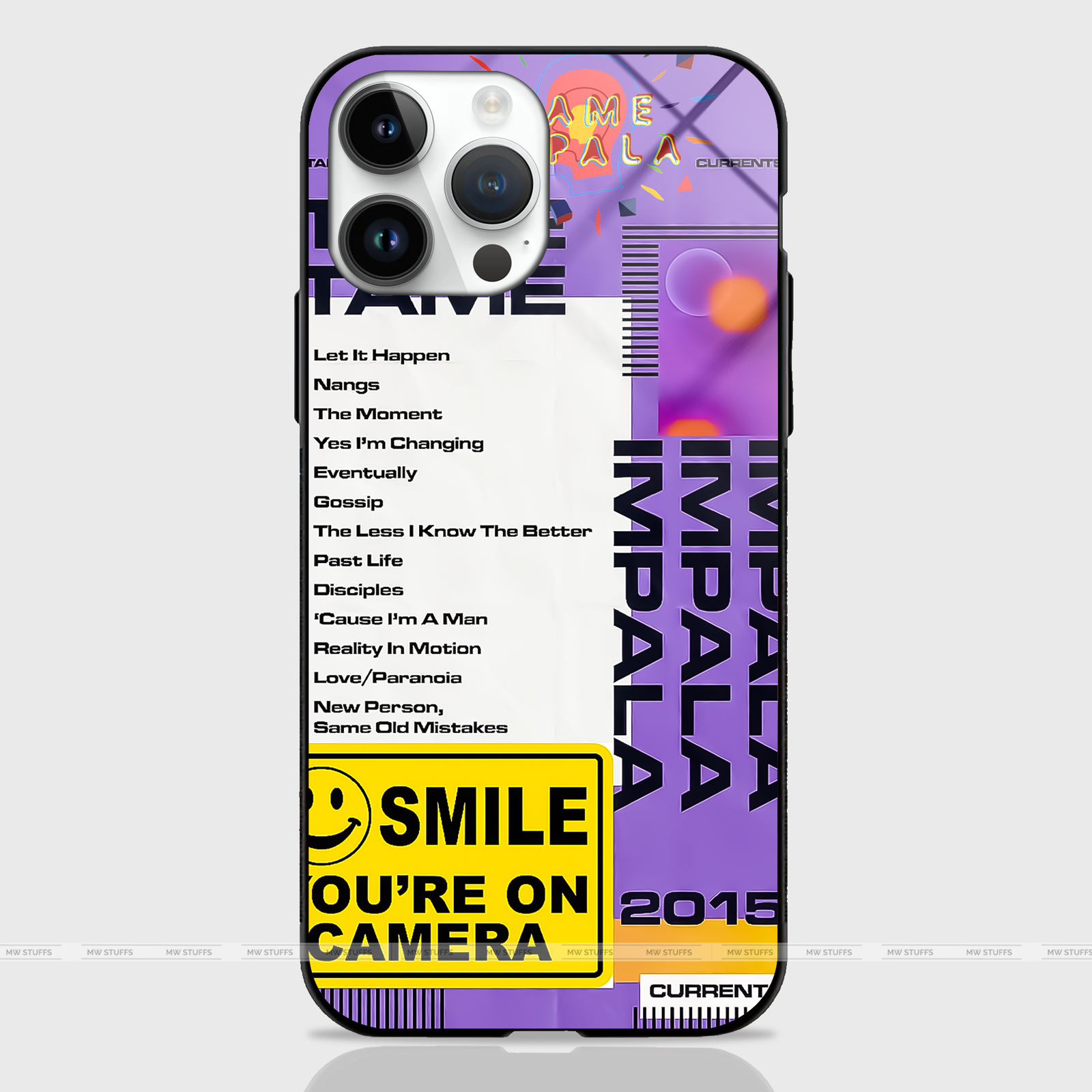Tame Impala Song List Printed GLASS CASE -  - MW Stuffs - 
