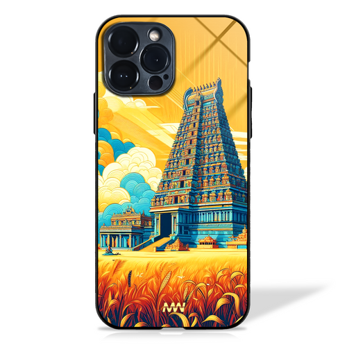 Temple of the Skies glass phone case