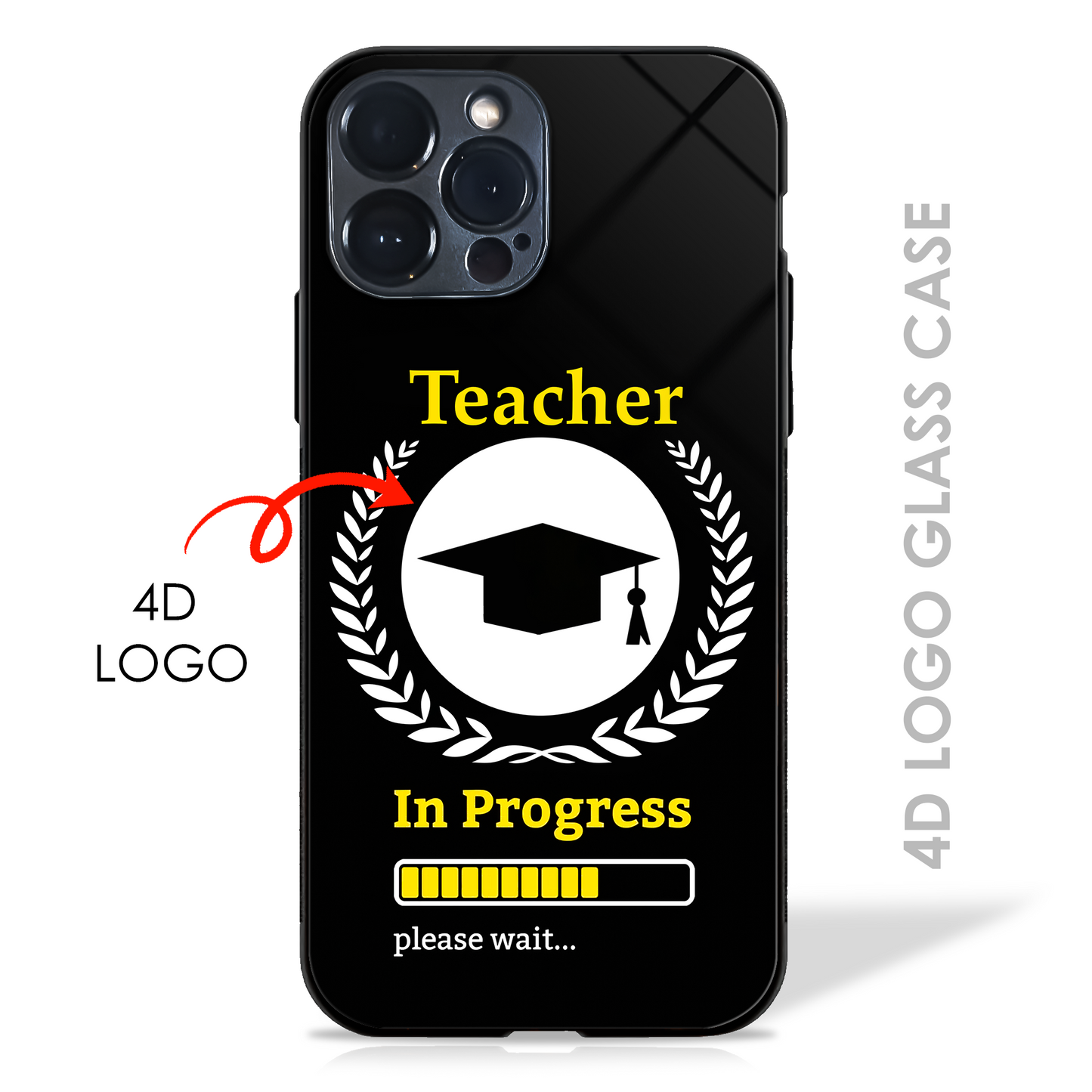 Teacher in Progress - 4D Logo Glass Case