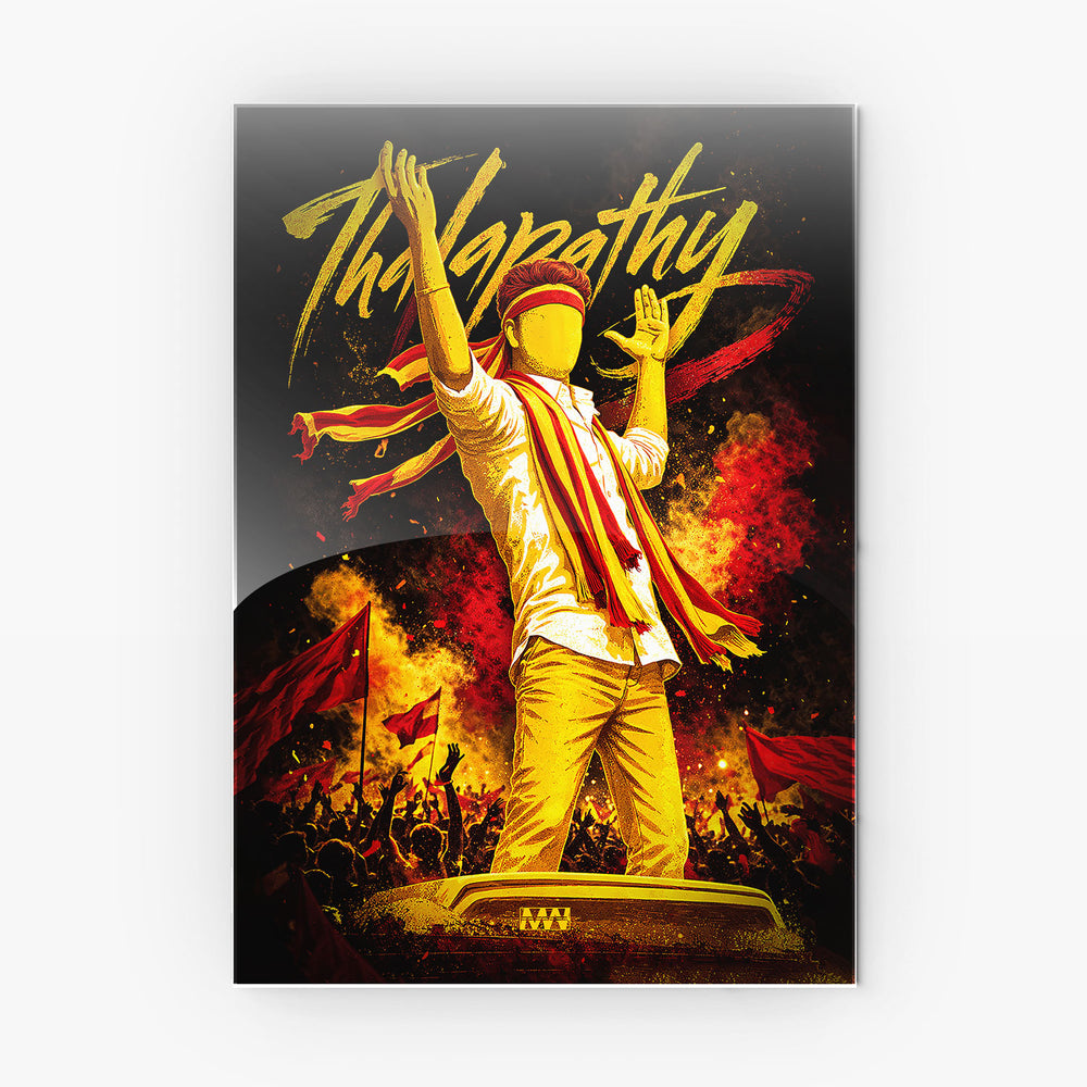 Thalapathy Mass Entry metal poster