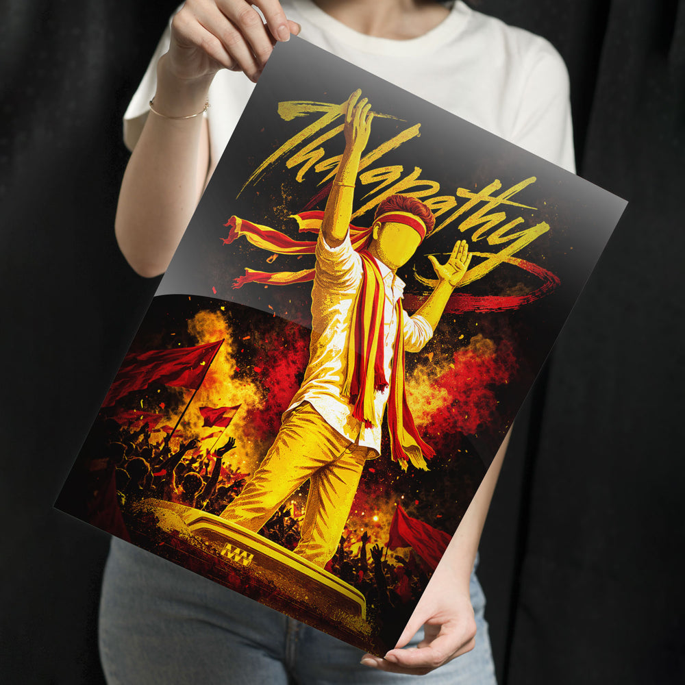 Thalapathy Mass Entry Metal-Poster