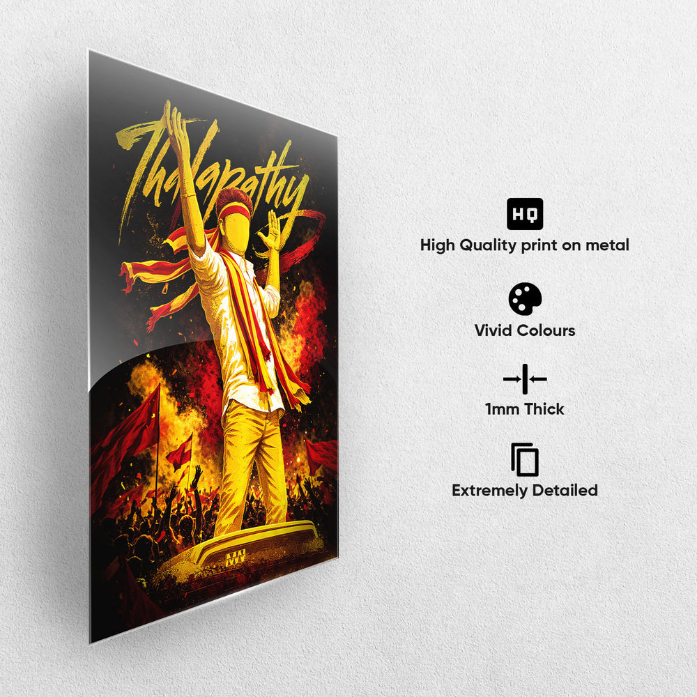 Thalapathy Mass Entry Metal-Poster