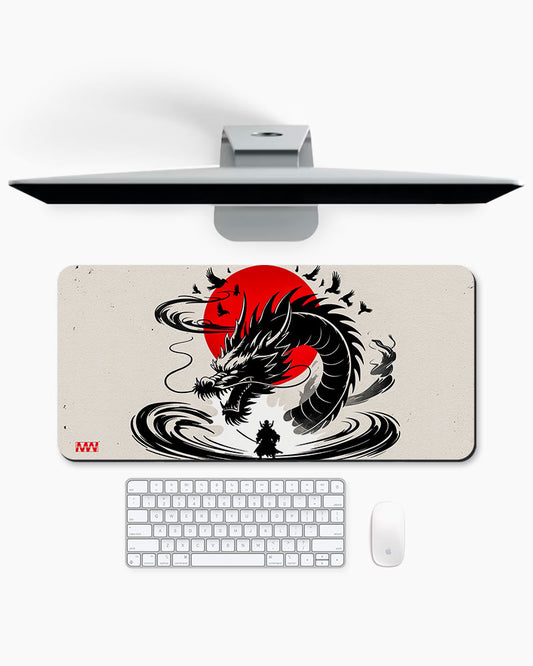 The Dragon and Samurai Desk Mat