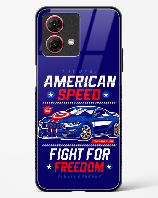 The Real American Speed Glass Phone Case-Moto G84 5G