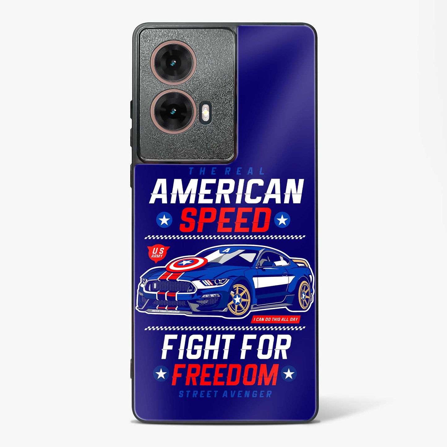The Real American Speed Glass Phone Case-Moto G85 5G