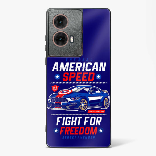 The Real American Speed Glass Phone Case-Moto G85 5G