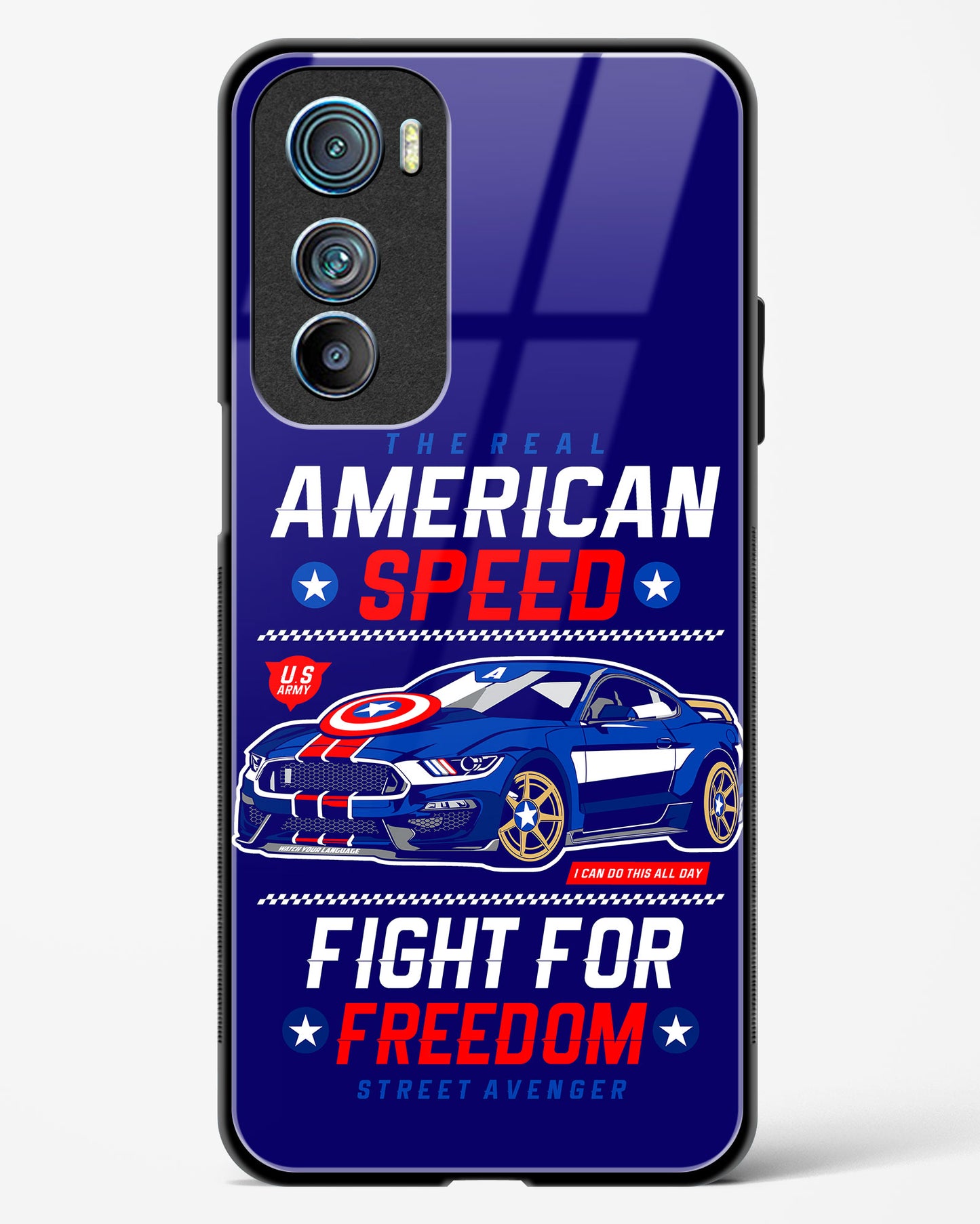 The Real American Speed Glass Phone Case-Motorola Edge 30