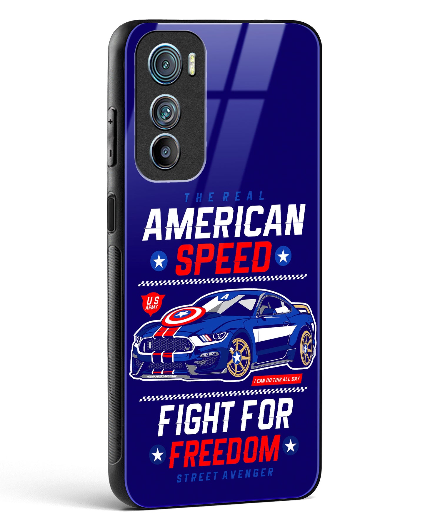 The Real American Speed Glass Phone Case-Motorola Edge 30