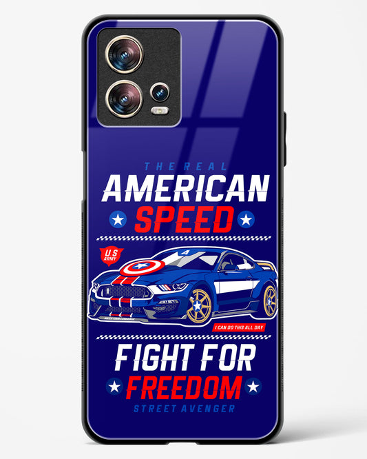 The Real American Speed Glass Phone Case-Motorola Edge 30 Fusion