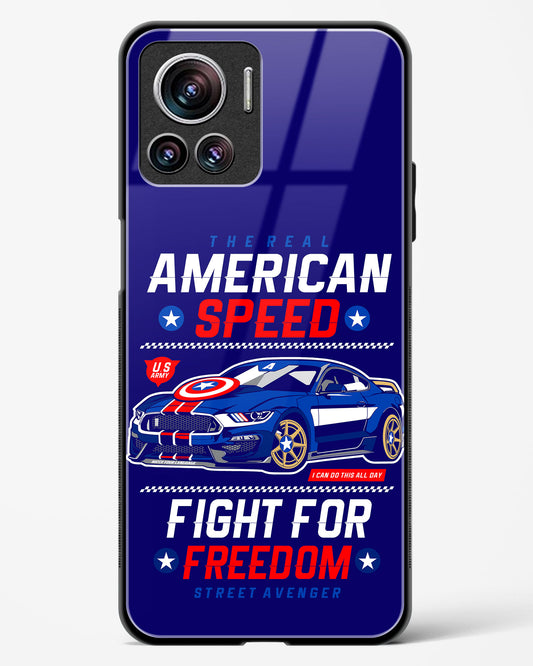 The Real American Speed Glass Phone Case-Motorola Edge 30 Ultra