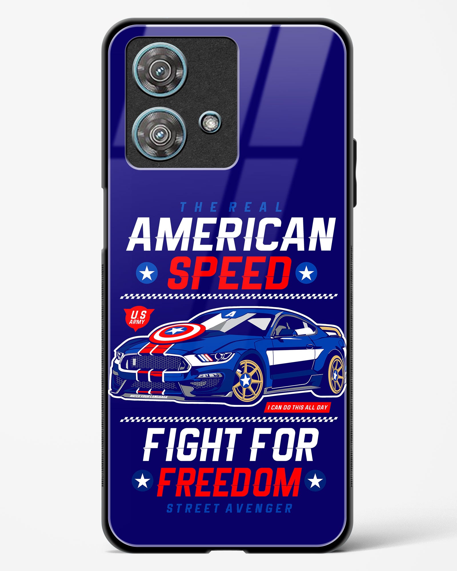 The Real American Speed Glass Phone Case-Motorola Edge 40 Neo