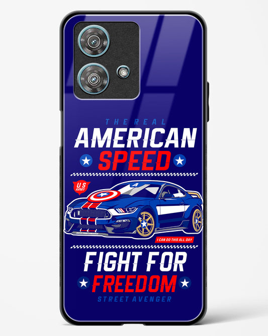 The Real American Speed Glass Phone Case-Motorola Edge 40 Neo