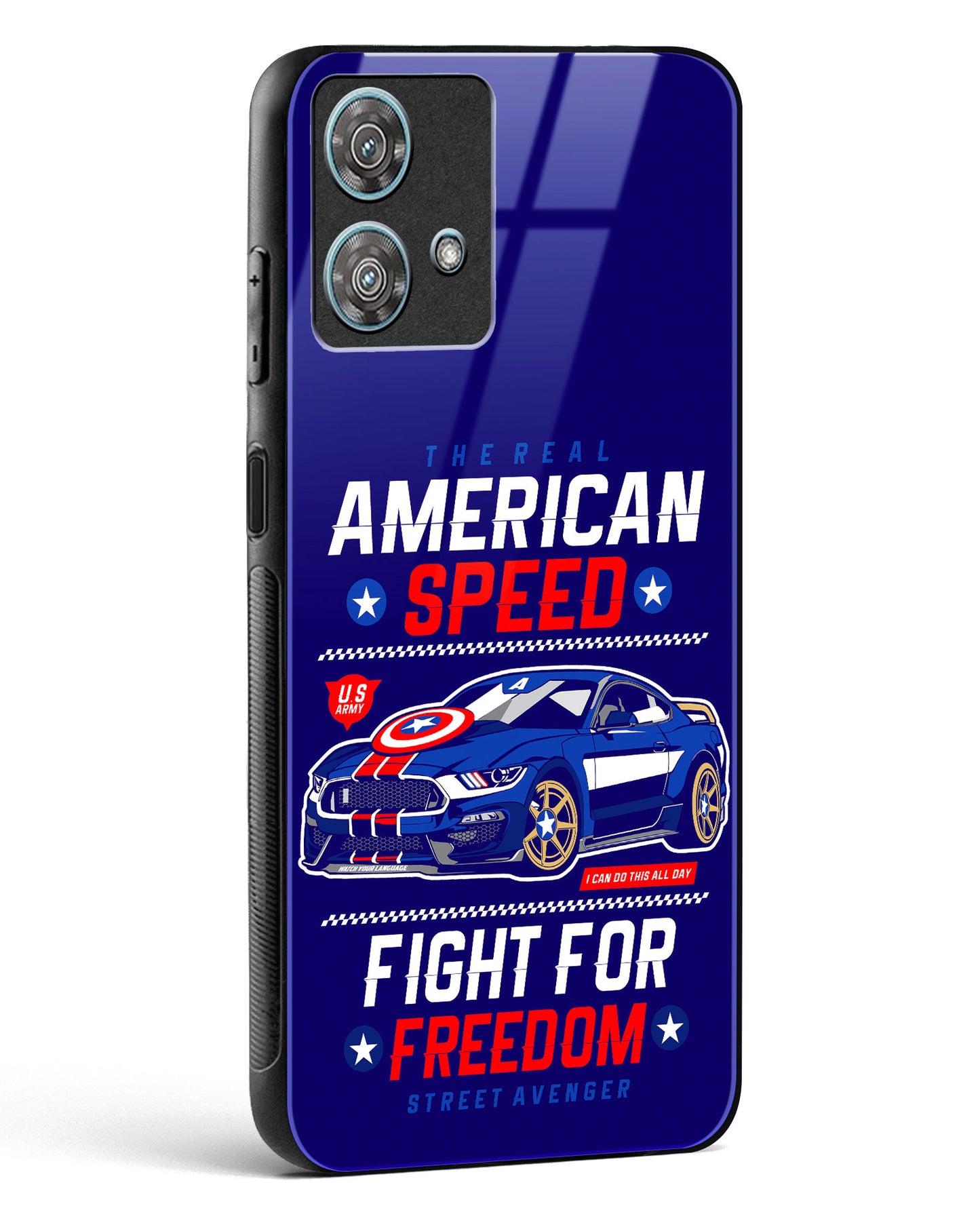 The Real American Speed Glass Phone Case-Motorola Edge 40 Neo