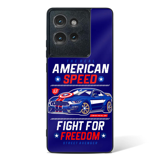 The Real American Speed Glass Phone Case-Motorola Edge 50