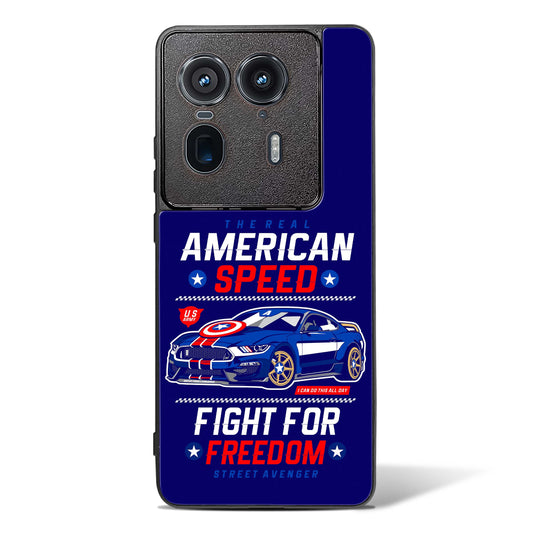 The Real American Speed Glass Phone Case-Motorola Edge 50 Ultra