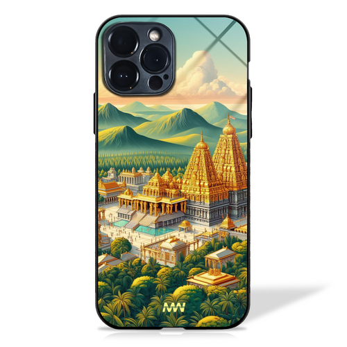Holy Temple Illustration glass phone case