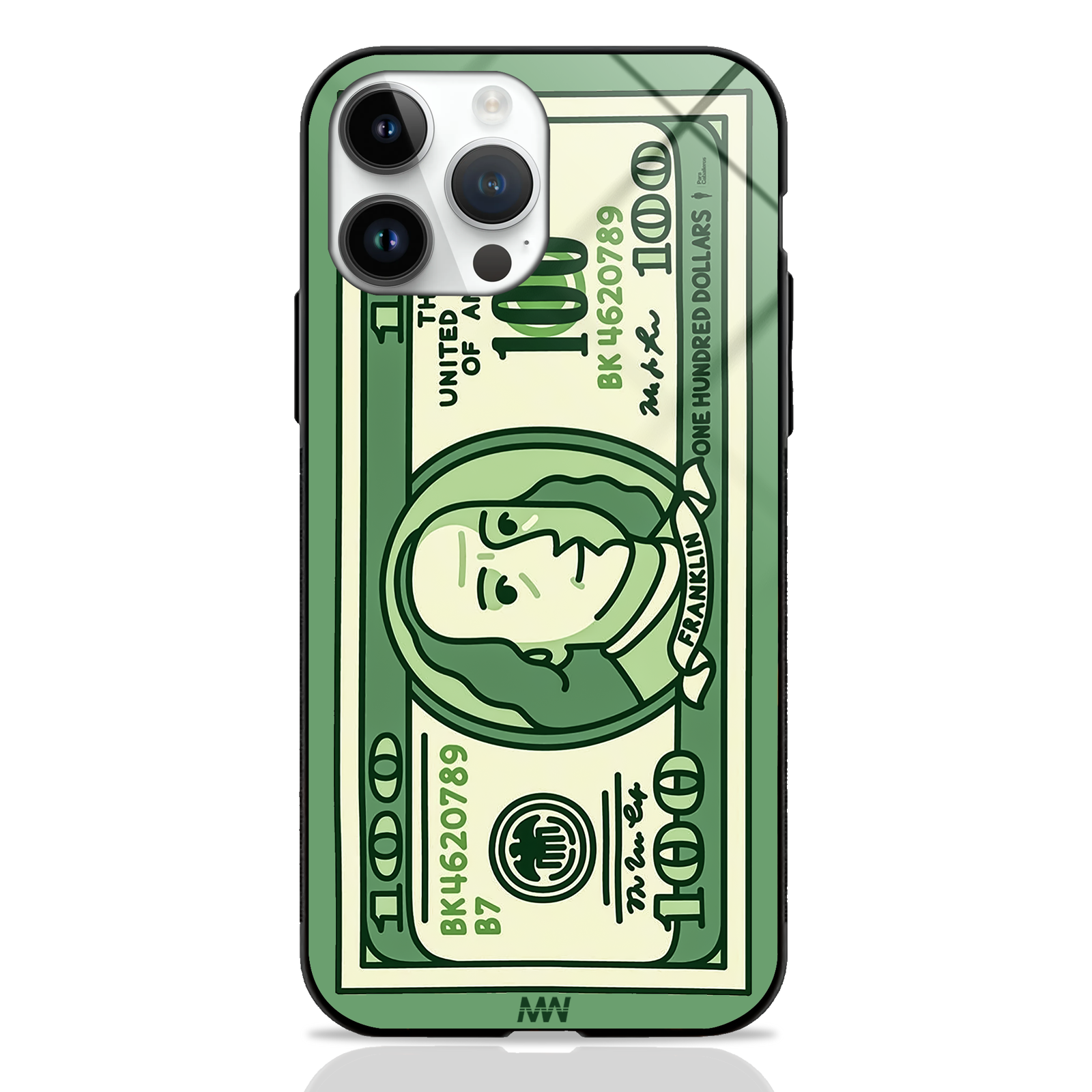 Toon Style Dollar Note Premium Glass Case -  - MW Stuffs - 