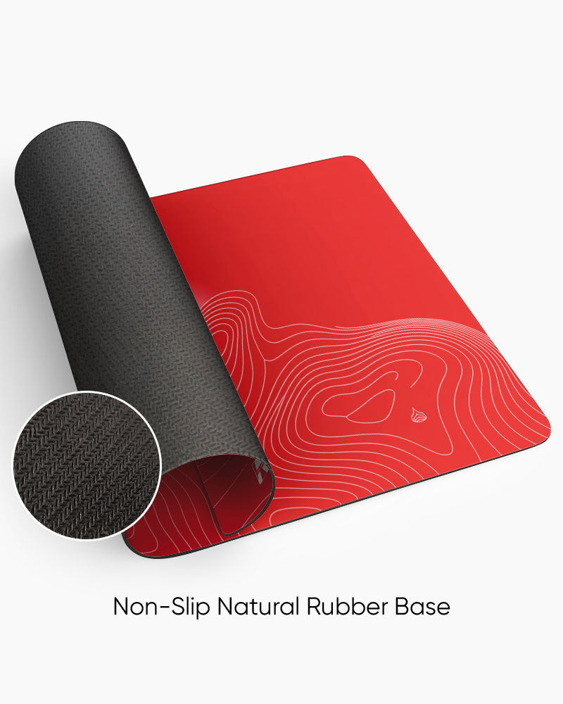 TopoGlow in Crimson Deskmat