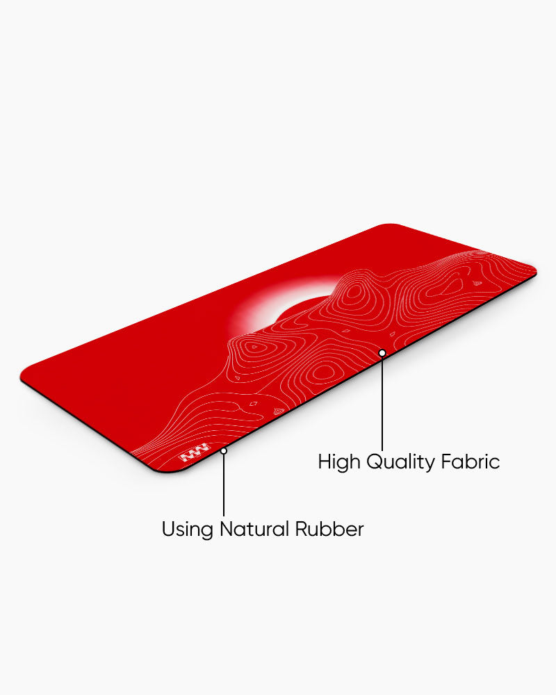 TopoGlow in Crimson Deskmat