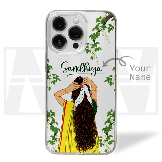 Custom Name Traditional Girl Clear Silicone Case