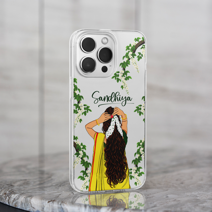 Custom Name Traditional Girl Clear Silicone Case