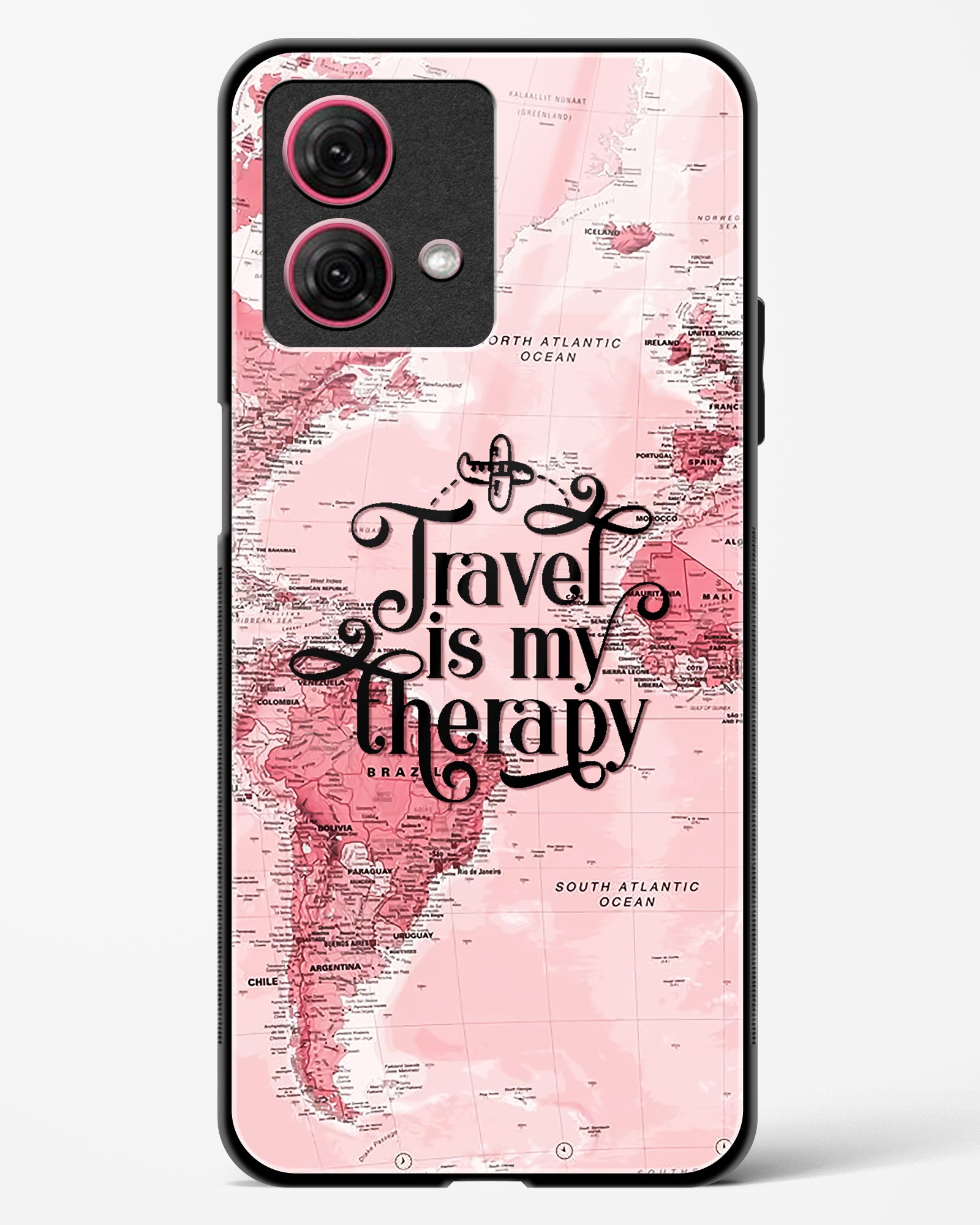 Travel is my Therapy Glass Phone Case-Moto G84 5G