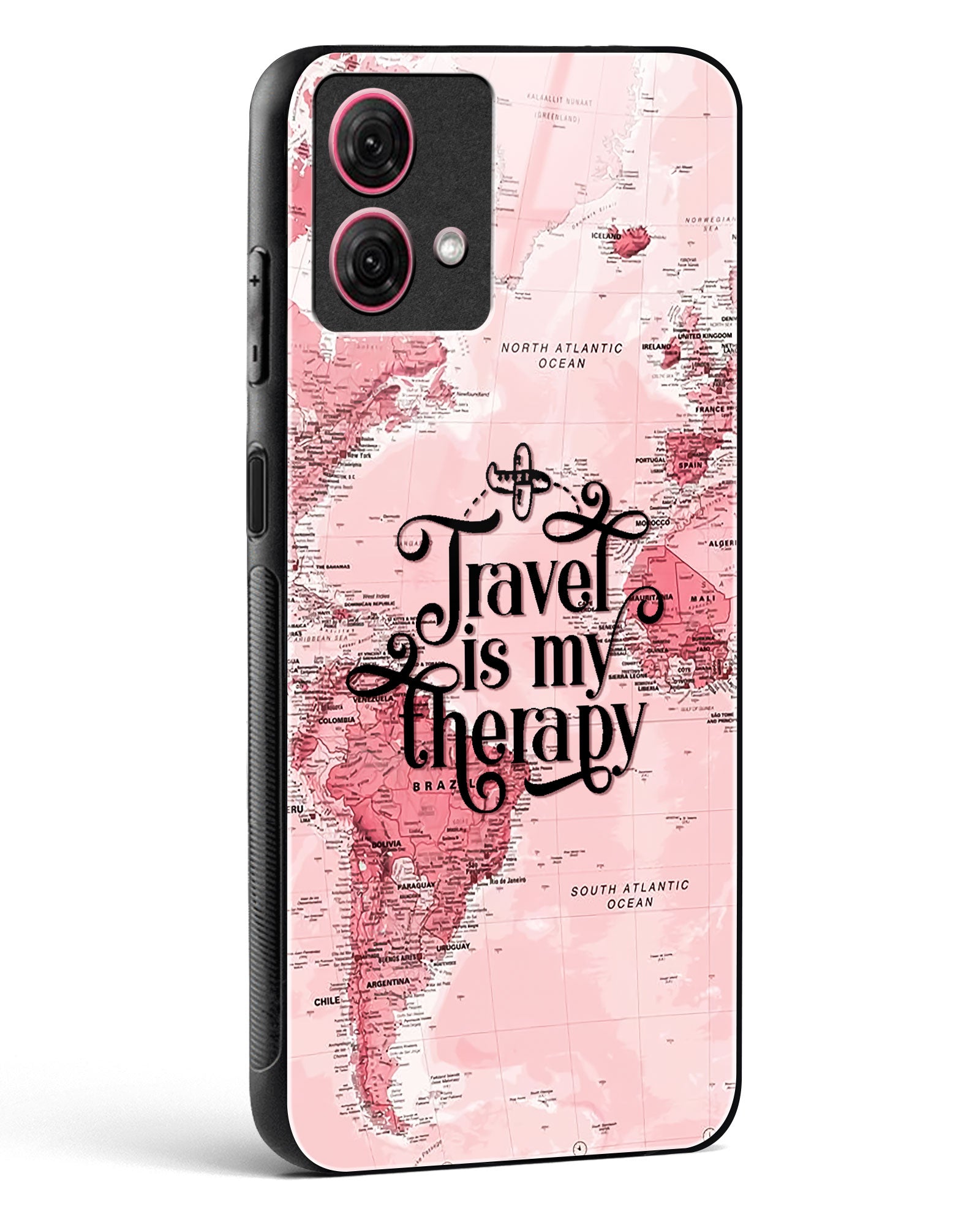 Travel is my Therapy Glass Phone Case-Moto G84 5G