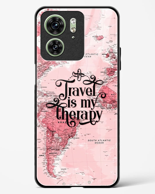 Travel is my Therapy Glass Phone Case-Motorola Edge 40