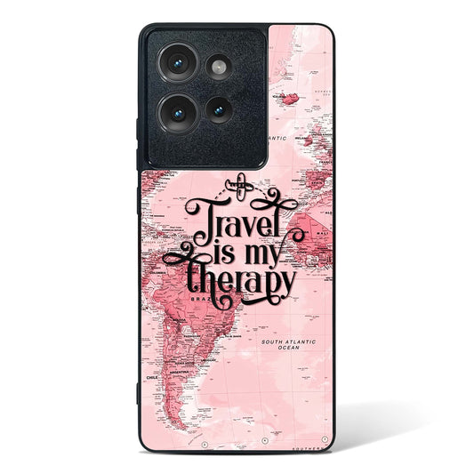 Travel is my Therapy Glass Phone Case-Motorola Edge 50