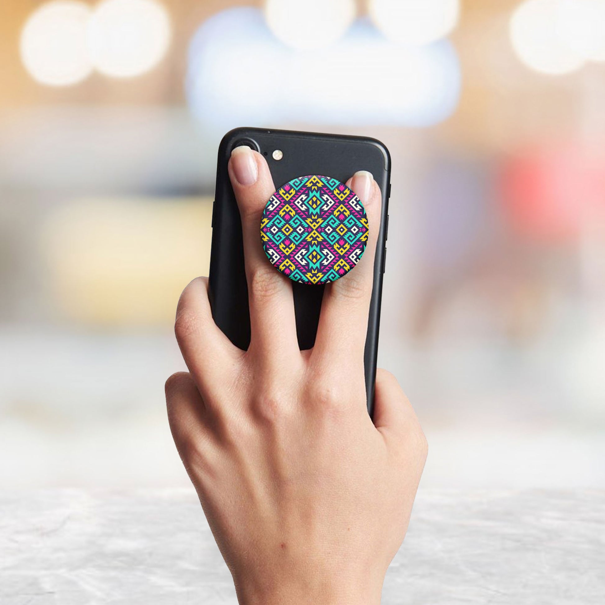 Tribal Pattern Flat Pop Holder