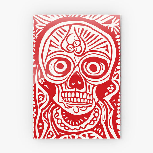 Tribal Skull Art Metal-Poster