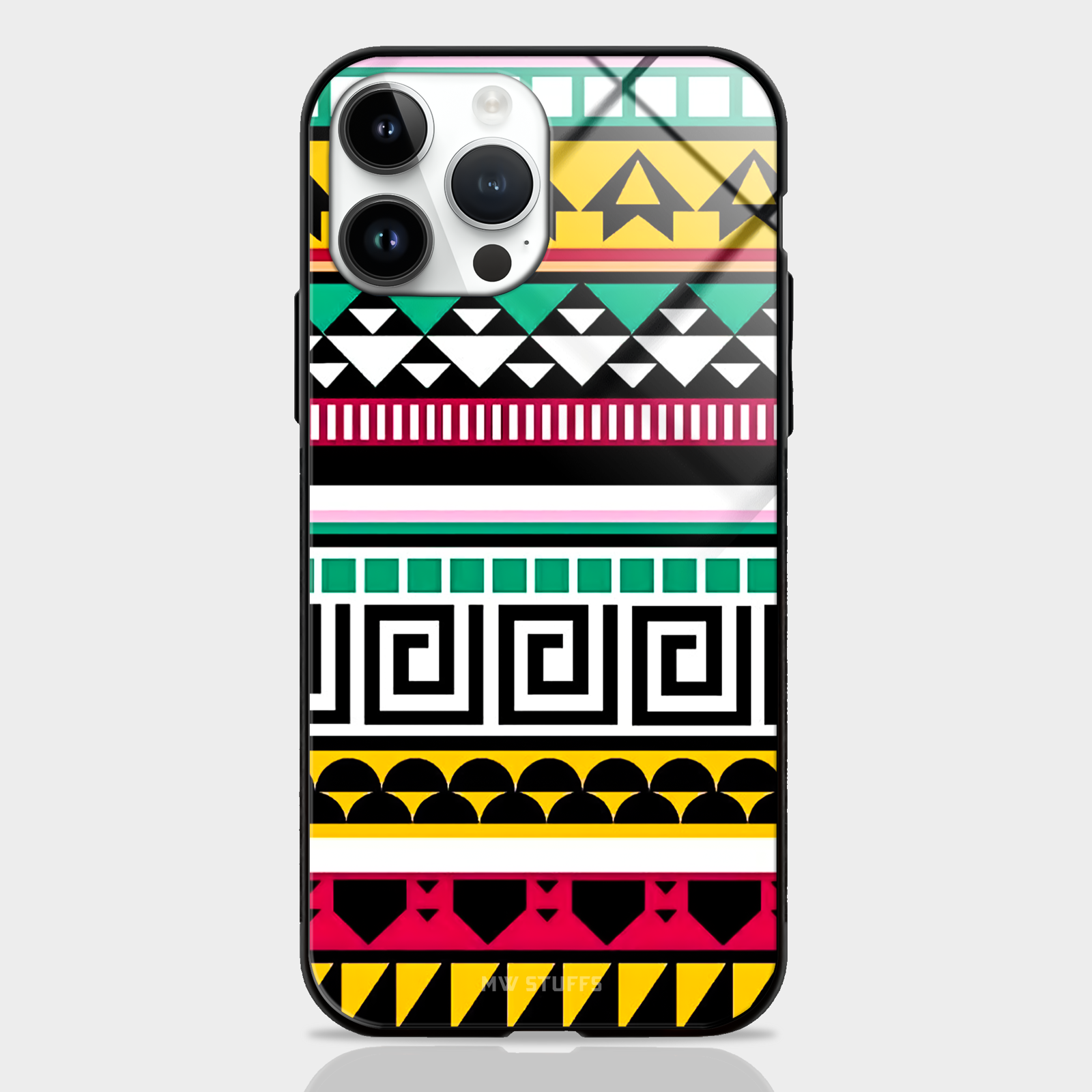 Tribal Design Glass Case -  - MW Stuffs - 