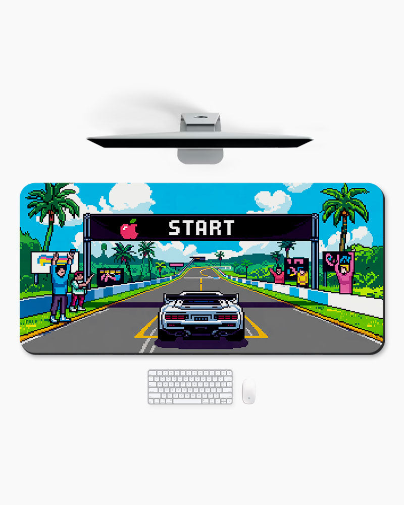 Turbo Start Retro Racing Desk Mat