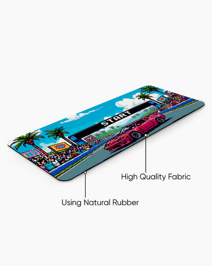 Turbo Twilight Pixel Drift Desk Mat