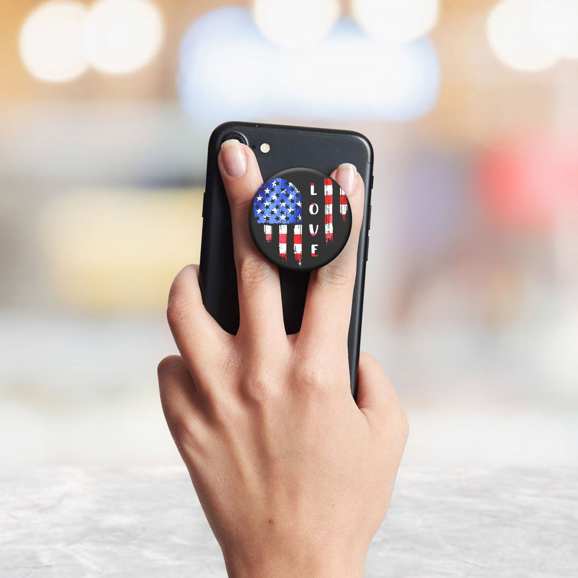 USA Love Flat Pop Holder
