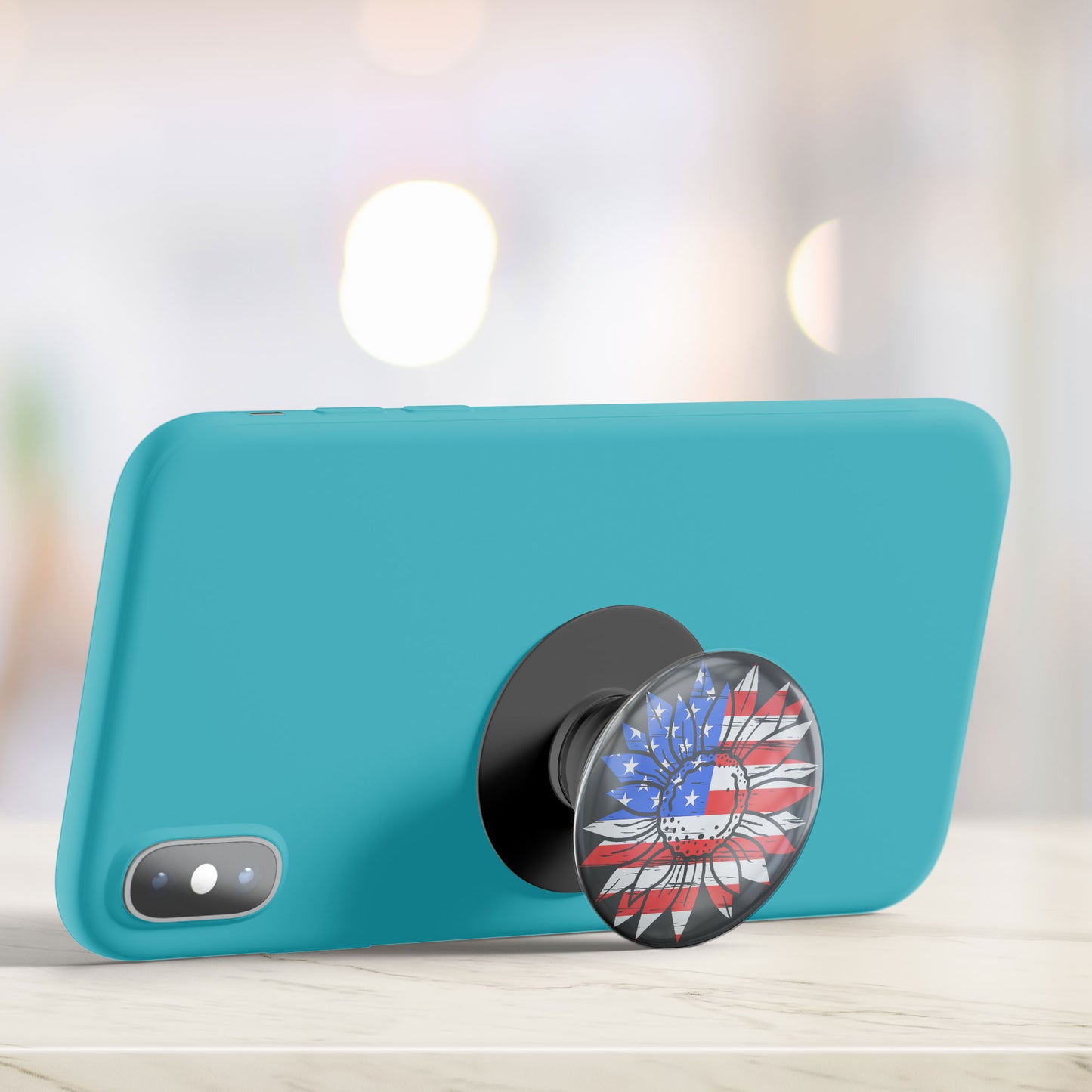 US Floral Flag Gloss Pop Holder
