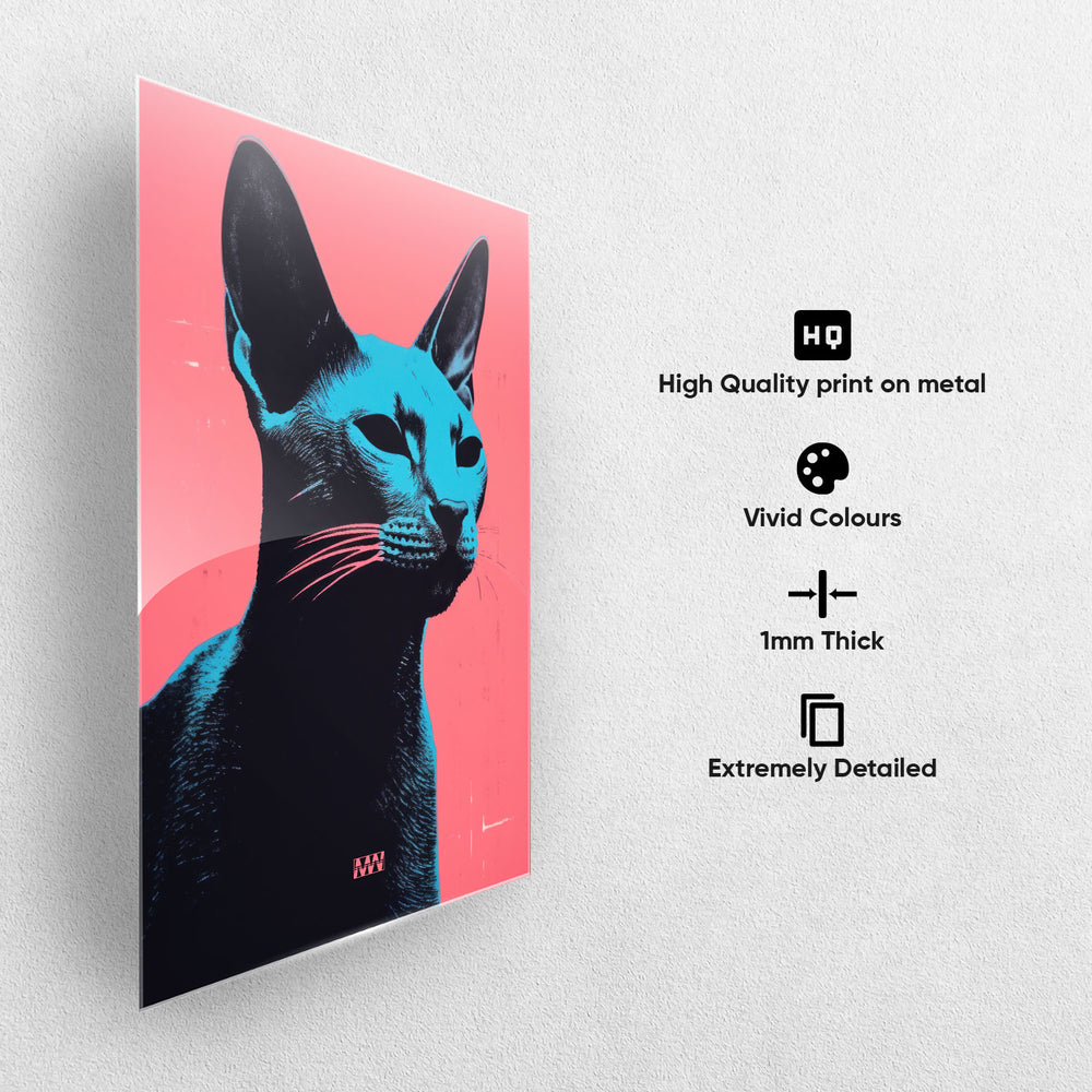 Urban Cat Pop Art Metal-Poster
