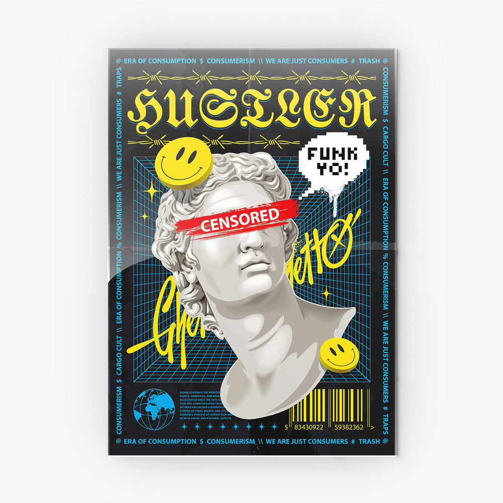 Urban Hustler Aesthetic Metal-Poster