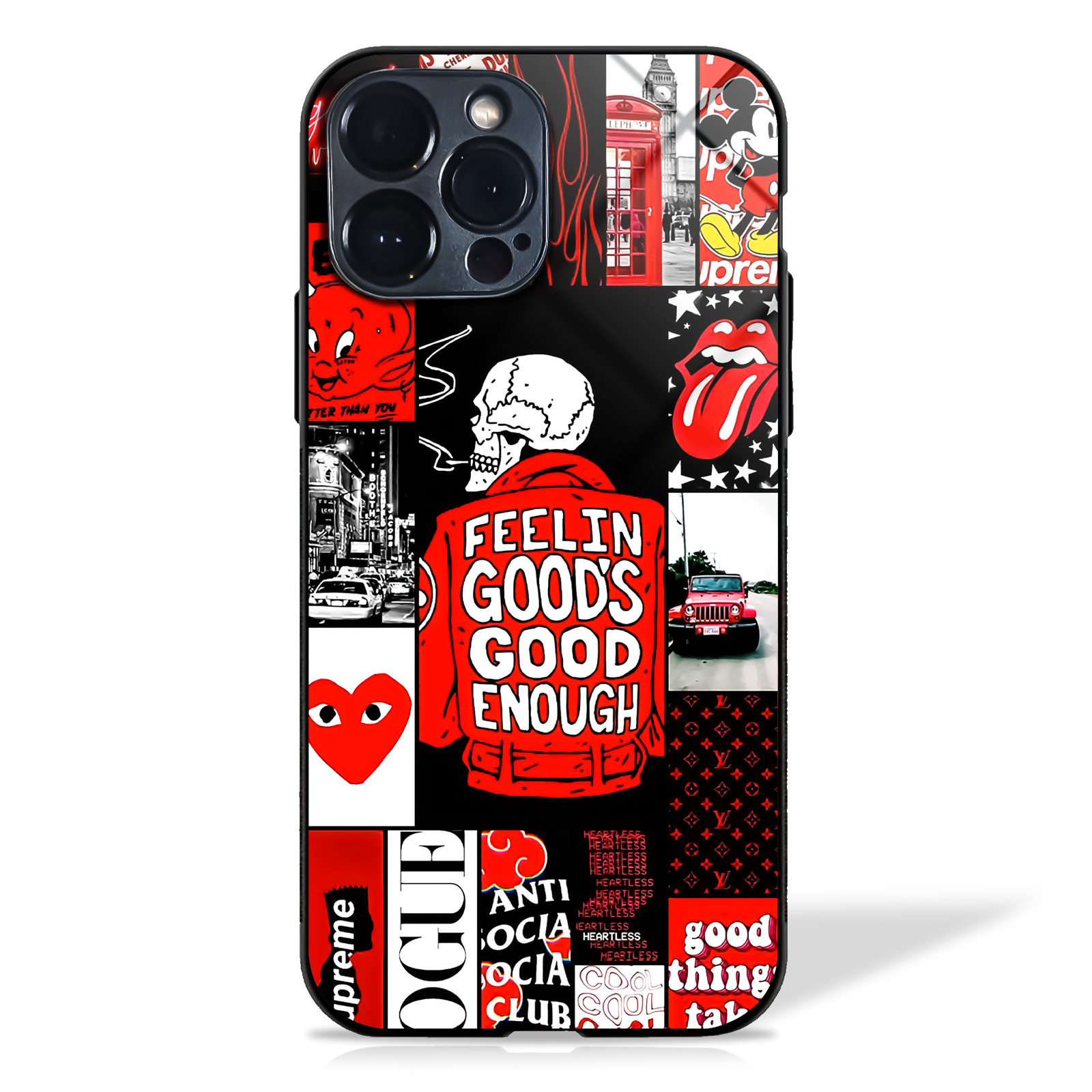 Urban Pop Culture Collage Premium Glass Case -  - MW Stuffs - 