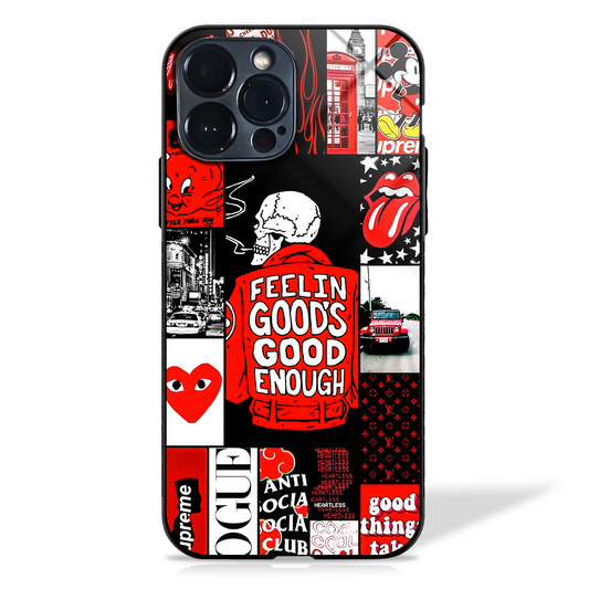 Urban Pop Culture Collage Premium Glass Case -  - MW Stuffs - 