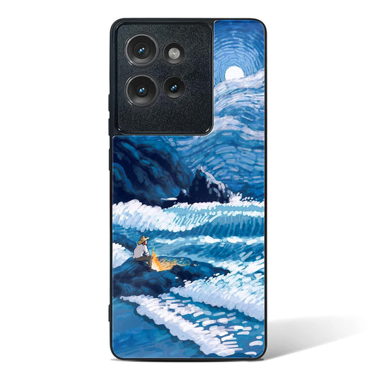 Van Gogh Art Glass Phone Case-Motorola Edge 50