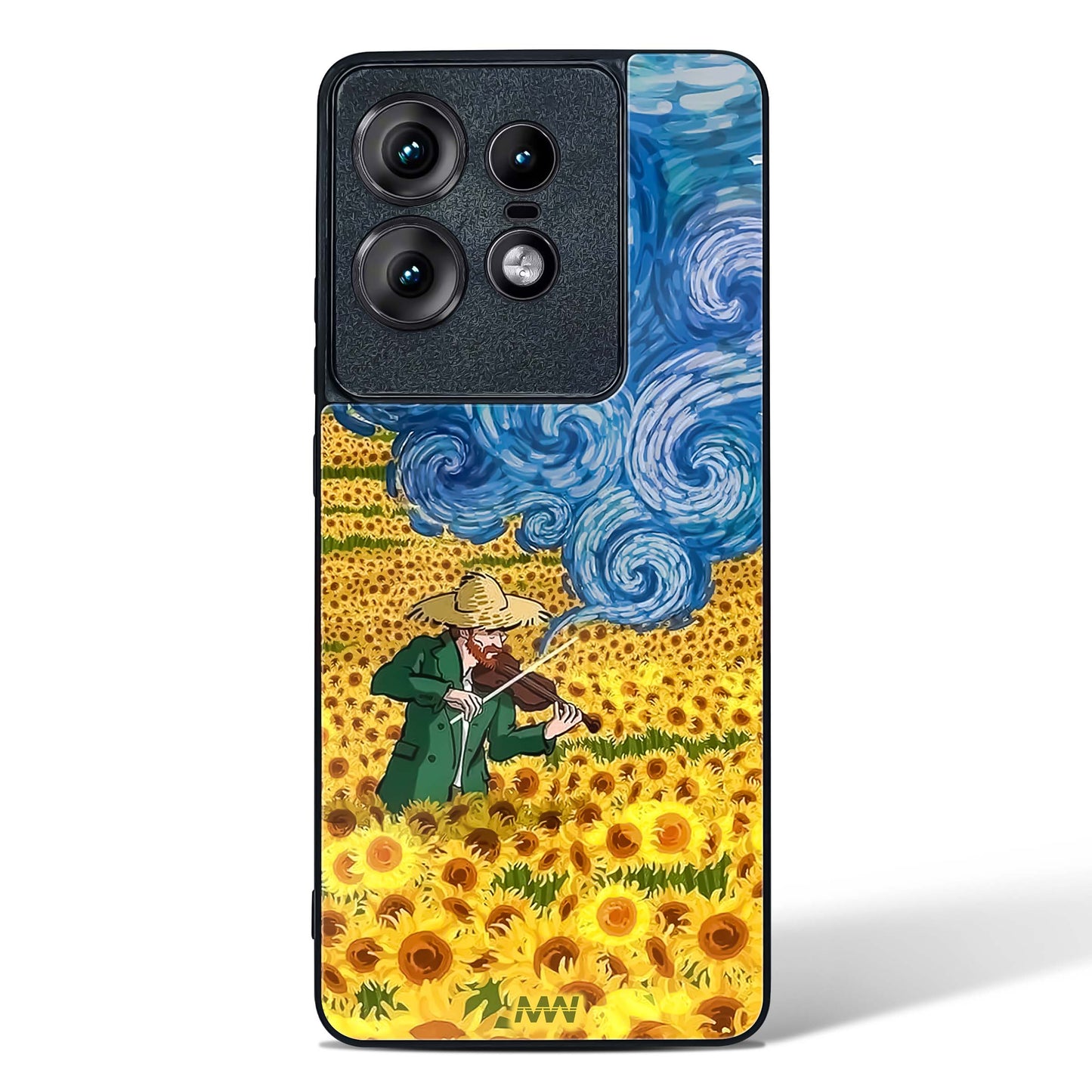 Van Gogh Blossom Art Glass Phone Case-Motorola Edge 50 Pro
