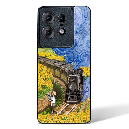 Van Gogh Bon Voyage Glass Phone Case-Motorola Edge 50 Pro